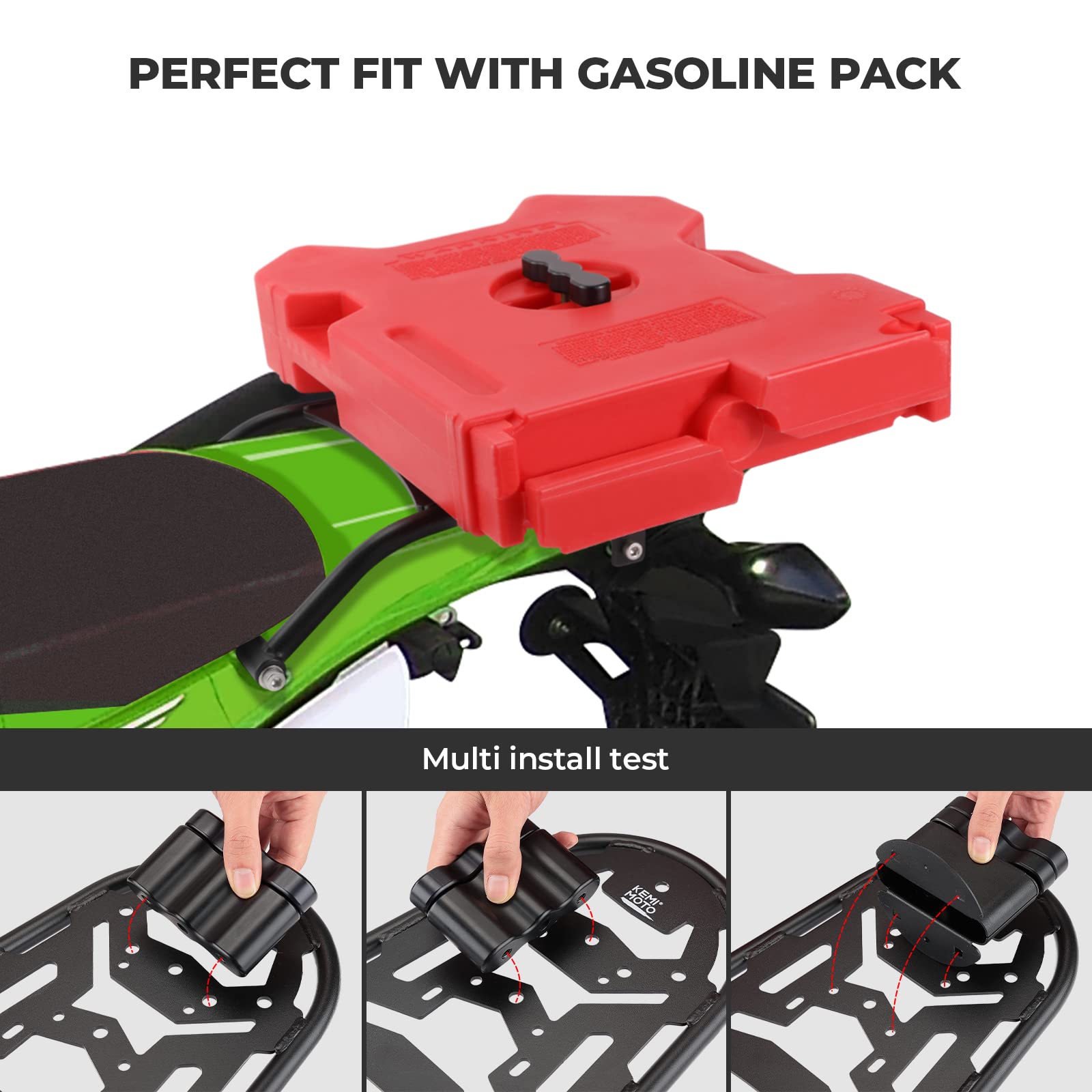 Kemimoto KLX300 portapacchi posteriore per KLX250S KLX300 nero