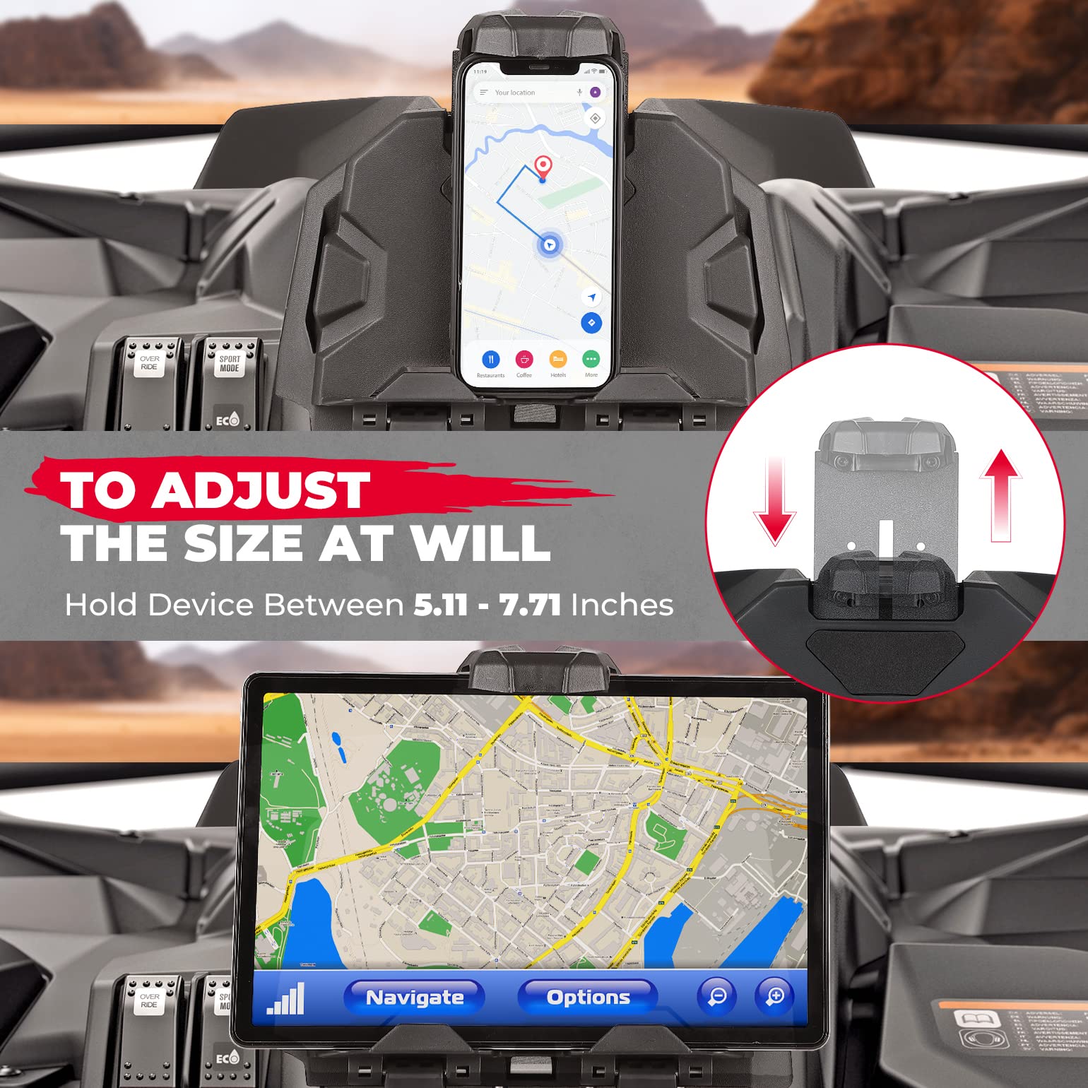 KEMIMOTO supporto tablet Can-Am Maverick con box 9,5L