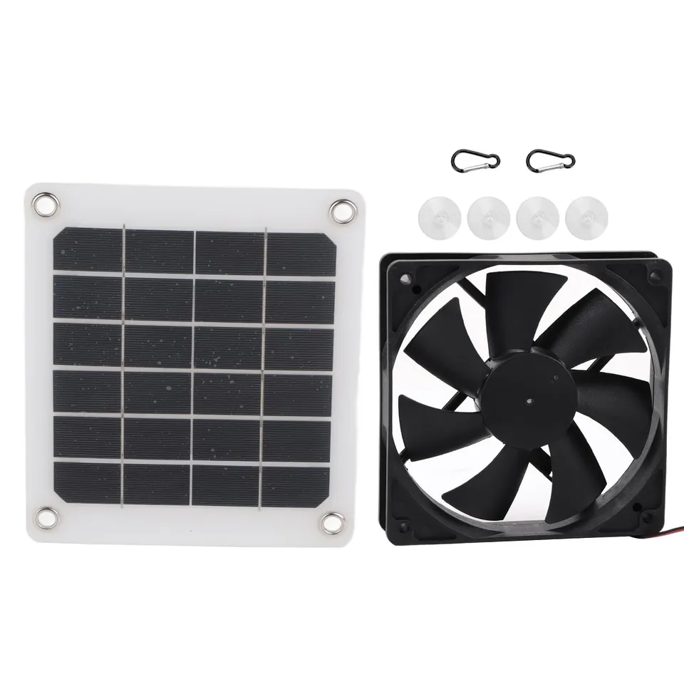 AOWINHIT 6V 10W ventola solare USB IP65 serra pollaio