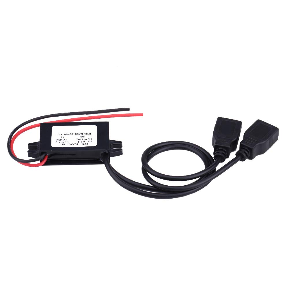 AOWINHIT Convertitore 12V-5V Caricabatterie Doppia USB 15W Impermeabile