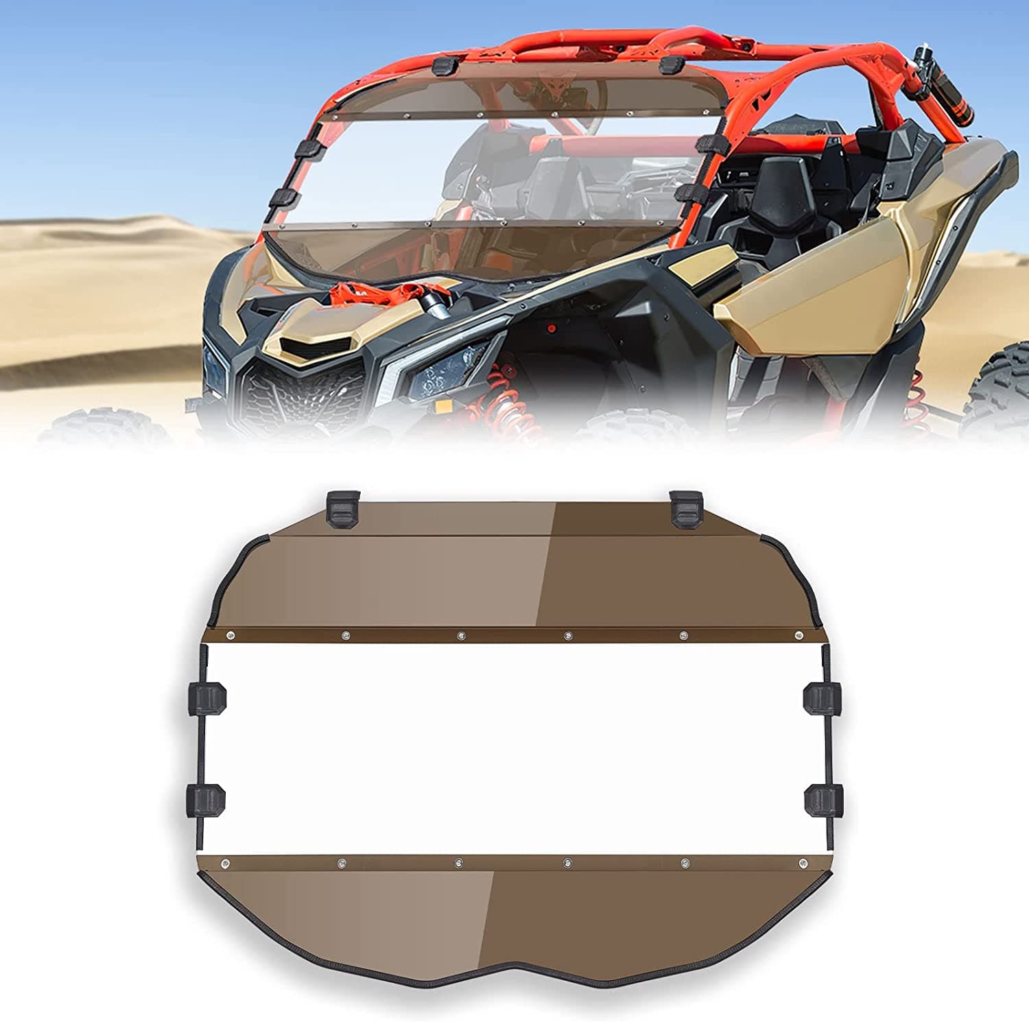 KEMIMOTO Maverick X3 parabrezza anteriore oscurato completo