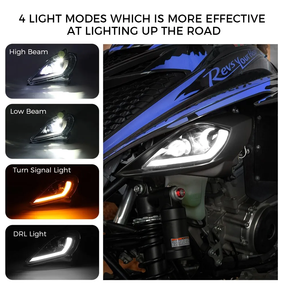 Kemimoto Fari LED Yamaha YFZ 450 Raptor 700 IP67