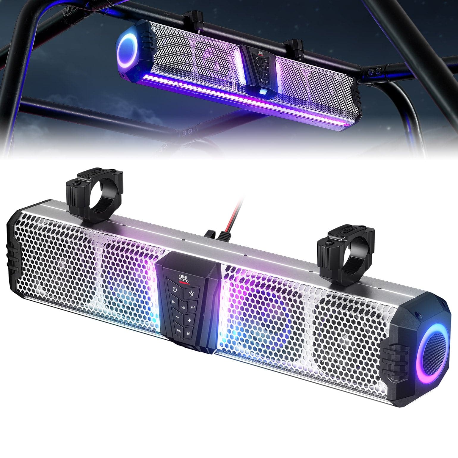 KEMIMOTO Midnight S60 soundbar UTV 26" metallo RGB