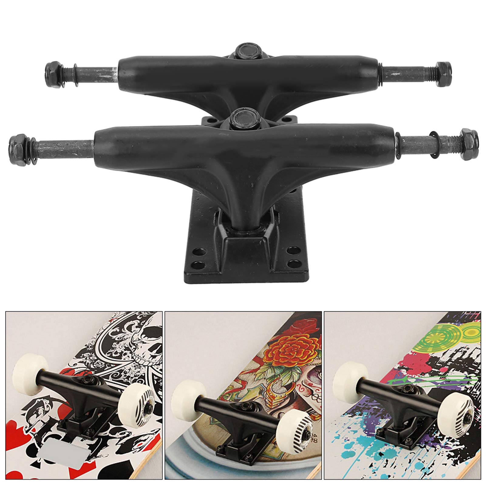 Kuuleyn Truck Skateboard Alluminio 2 Pezzi Neri