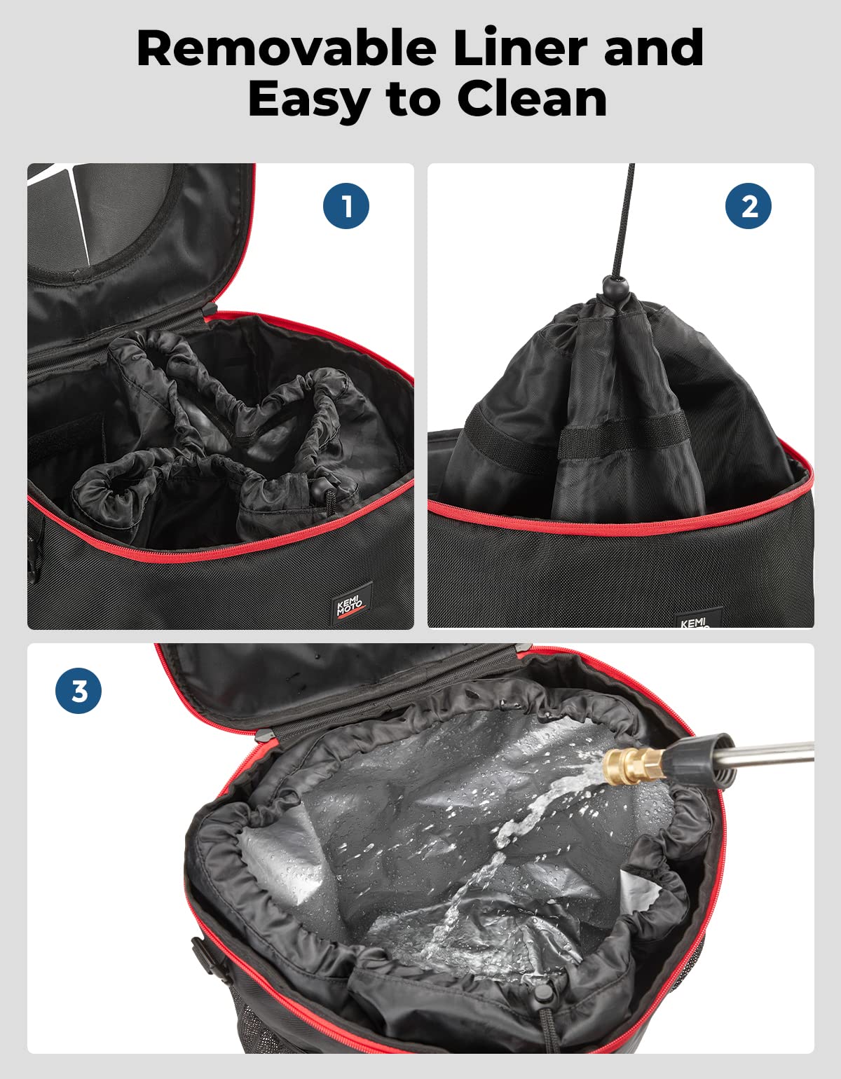 KEMIMOTO pattumiera barca portatile 600D nera