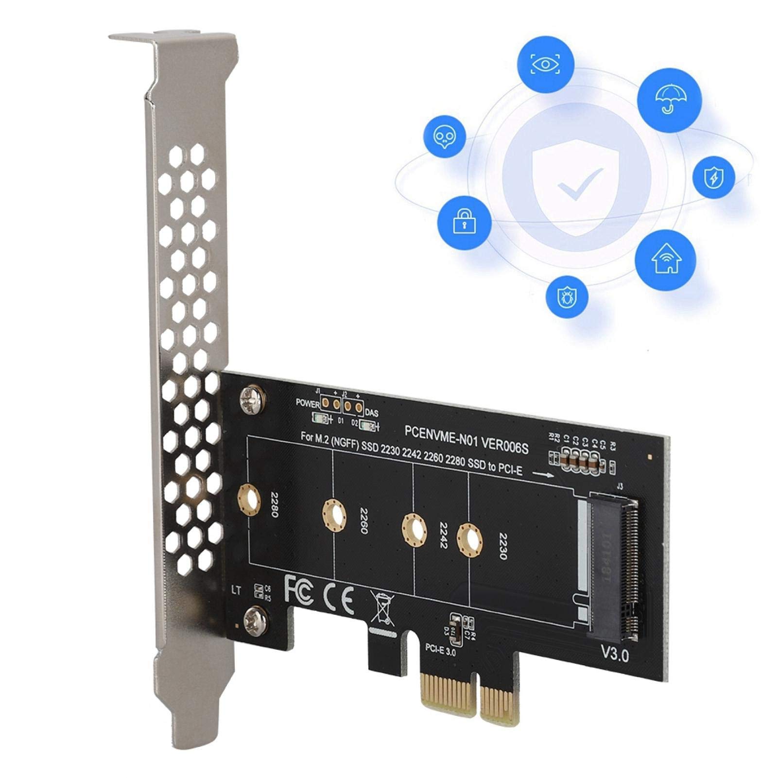Kuuleyn PCI-E M.2 Scheda Adattatore NVMe 2230-2280 Hot-Swap