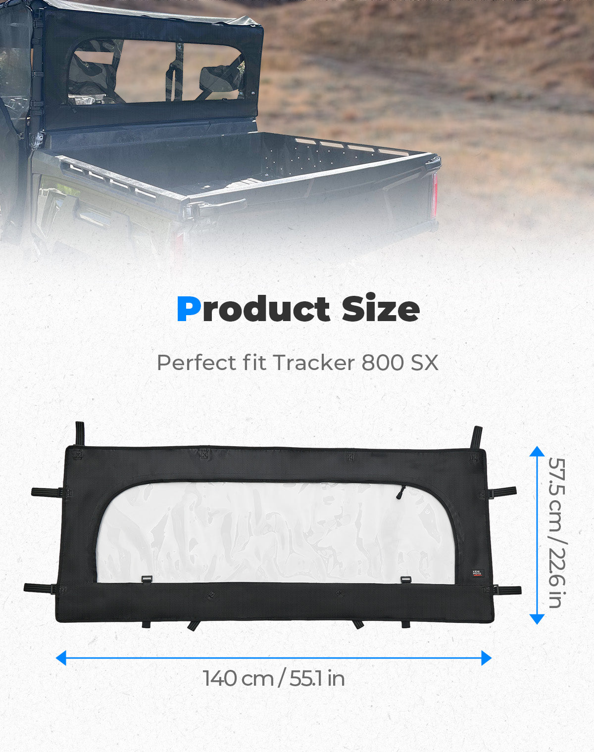 KEMIMOTO Tracker 800SX Lunotto Posteriore PVC 2020-2024