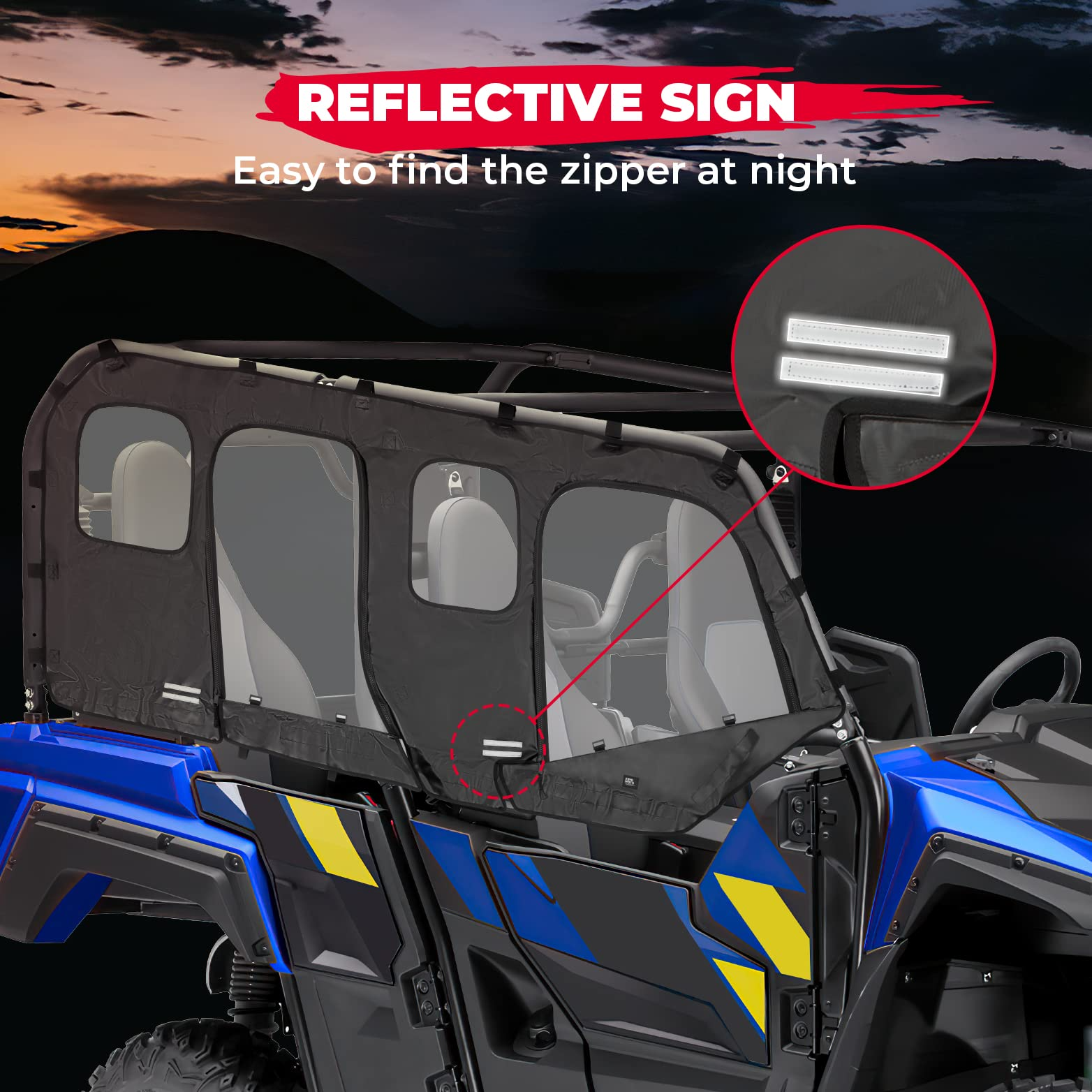 Kemimoto Wolverine X4 porte superiori trasparenti 2018-2020