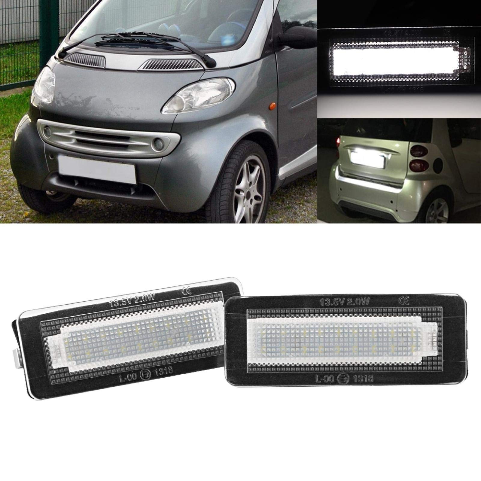 Kuuleyn luce targa LED Smart Fortwo W450 W451 2 pz