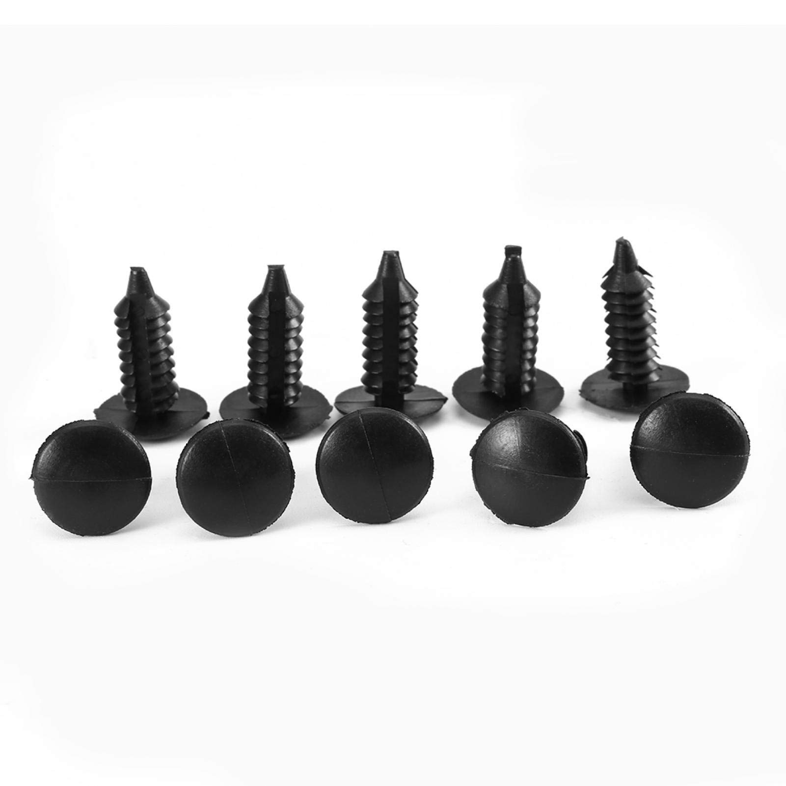 Kuuleyn clip rivetti nylon nero 6,4 mm 100 pezzi auto