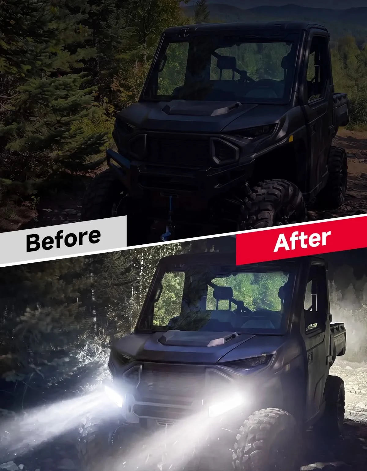 KEMIMOTO Ranger XD 1500 luci paraurti anteriore set 2 pezzi IP65