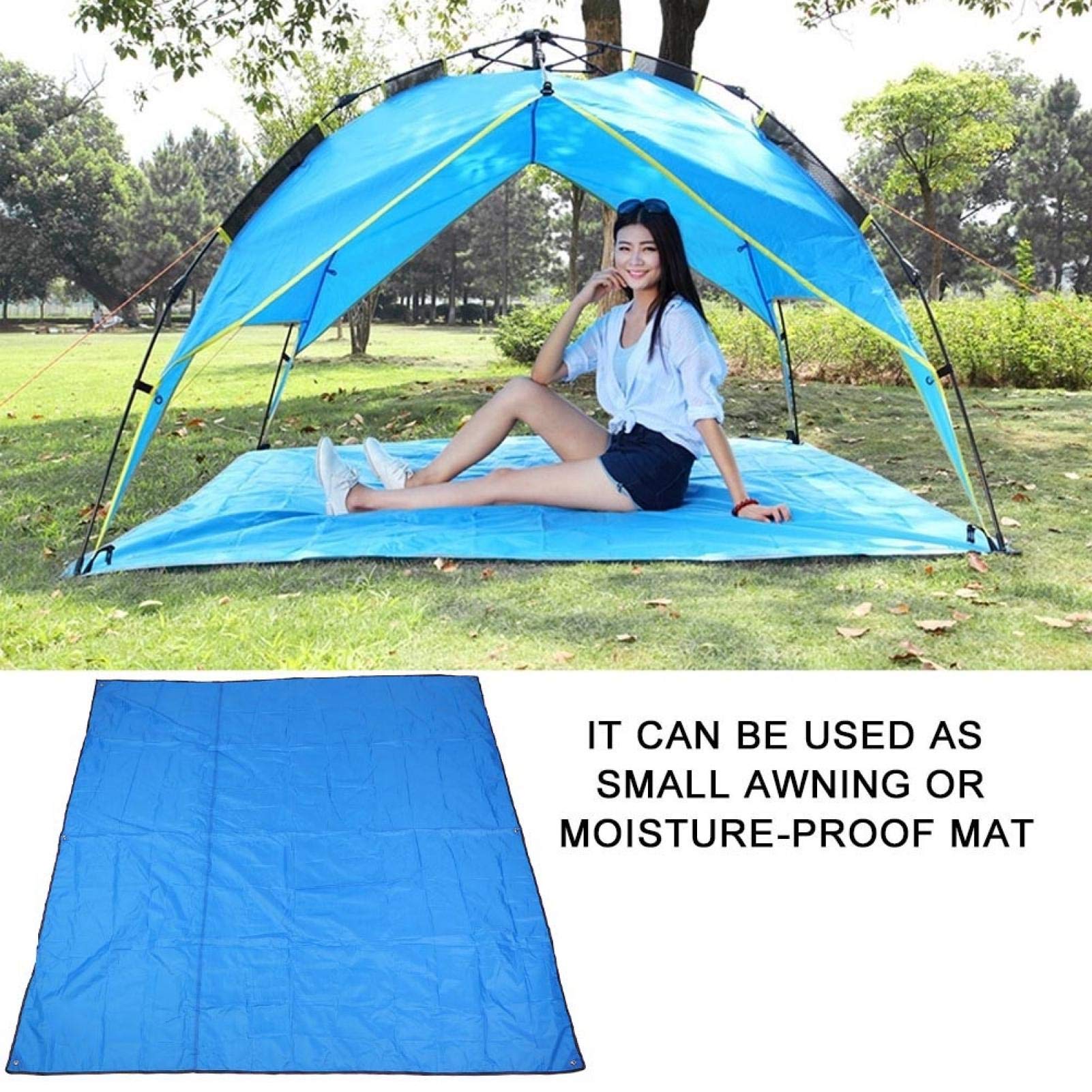 Kuuleyn Telo Picnic Impermeabile Oxford Blu Tenda Campeggio