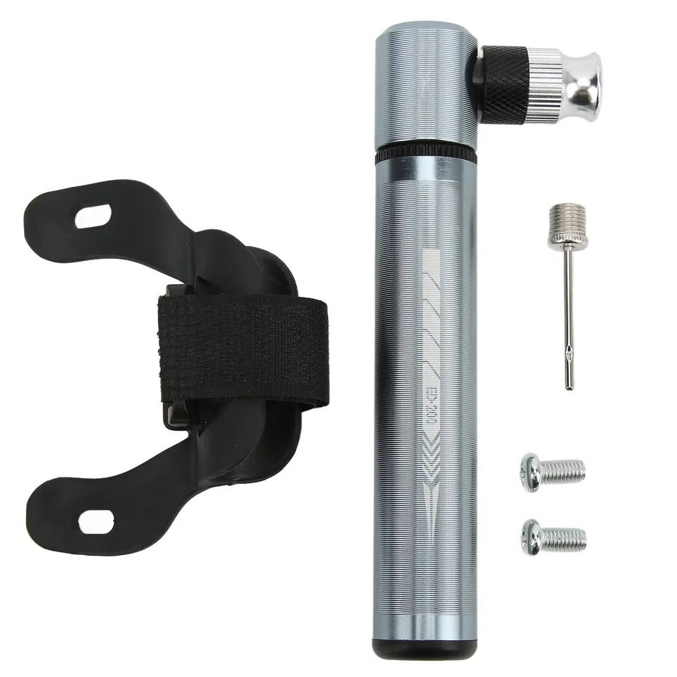 Hapivida Mini pompa bici 120 PSI argento portatile