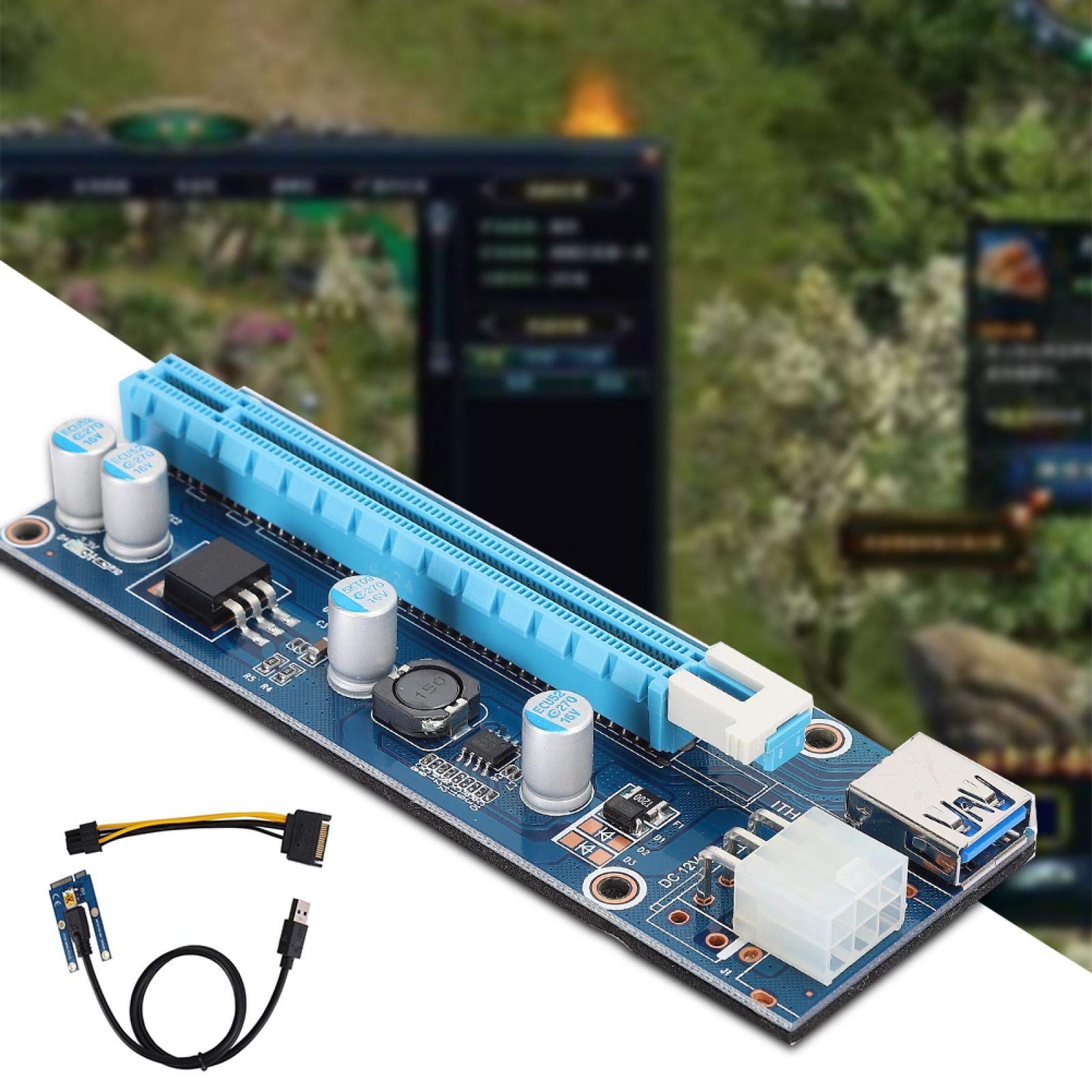 Kuuleyn Riser Mini PCI-E a PCIe 16x 6 Pin 0,6 m