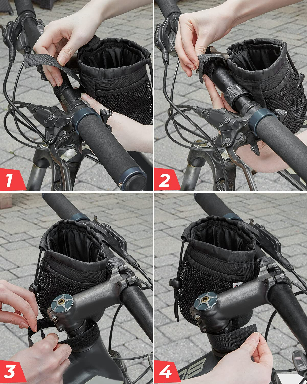 KEMIMOTO portabicchieri bici manubrio 6,8" 1 pz