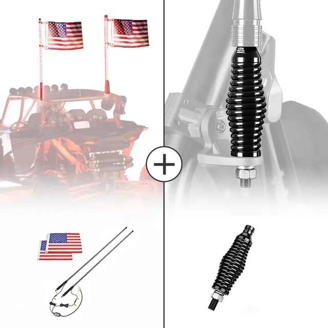 Kemimoto whip light LED RGB 4FT UTV coppia