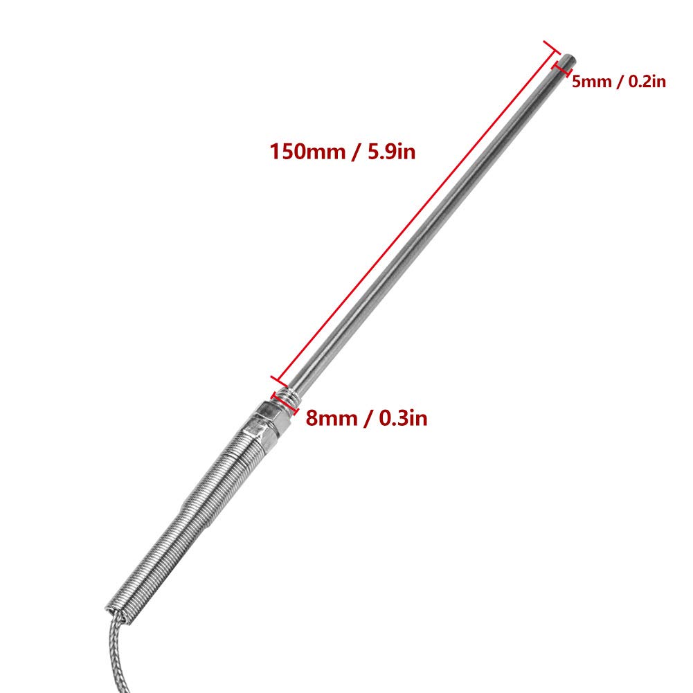 Kuuleyn Tipo K termocoppia M8 150mm 2pz cavo 1m 400°C