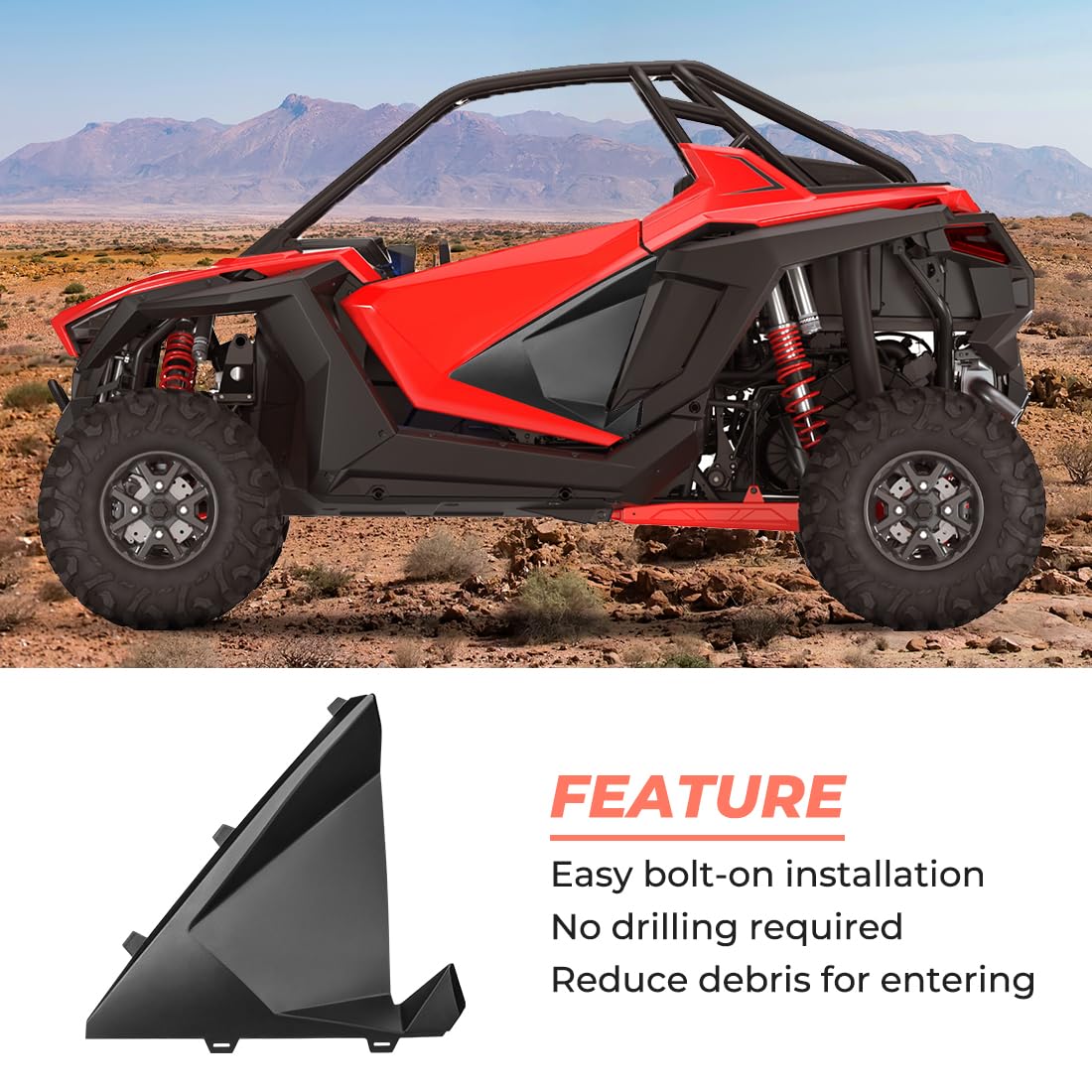 Kemimoto RZR PRO XP pannelli portiere inferiori UTV neri