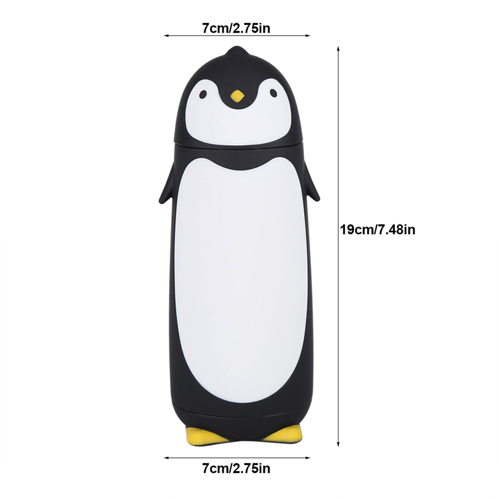 Kuuleyn Thermos Pinguino 300 ml Tazza Viaggio Nero Vetro