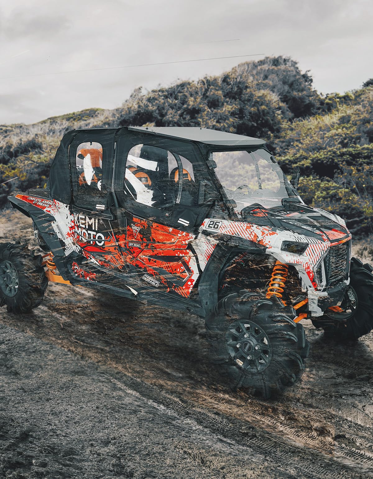 KEMIMOTO RZR XP 4 1000 porte superiori con telaio impermeabili