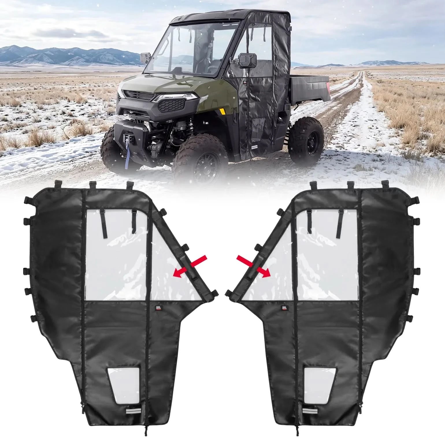 KEMIMOTO Ranger 500 porte morbide superiori 2 pezzi 2026+