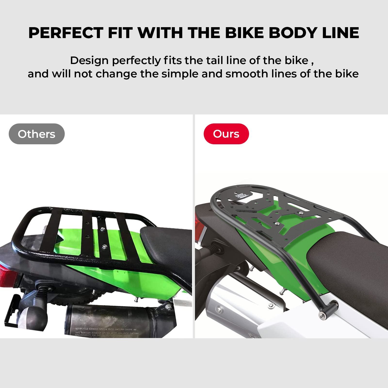 Kemimoto KLX300 portapacchi posteriore per KLX250S KLX300 nero