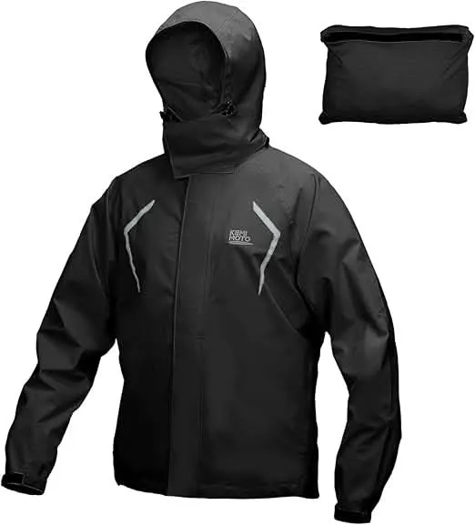 KEMIMOTO 2604 giacca antipioggia bici moto nera