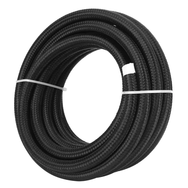 Kuuleyn Tubo carburante intrecciato 6AN 6 m nero