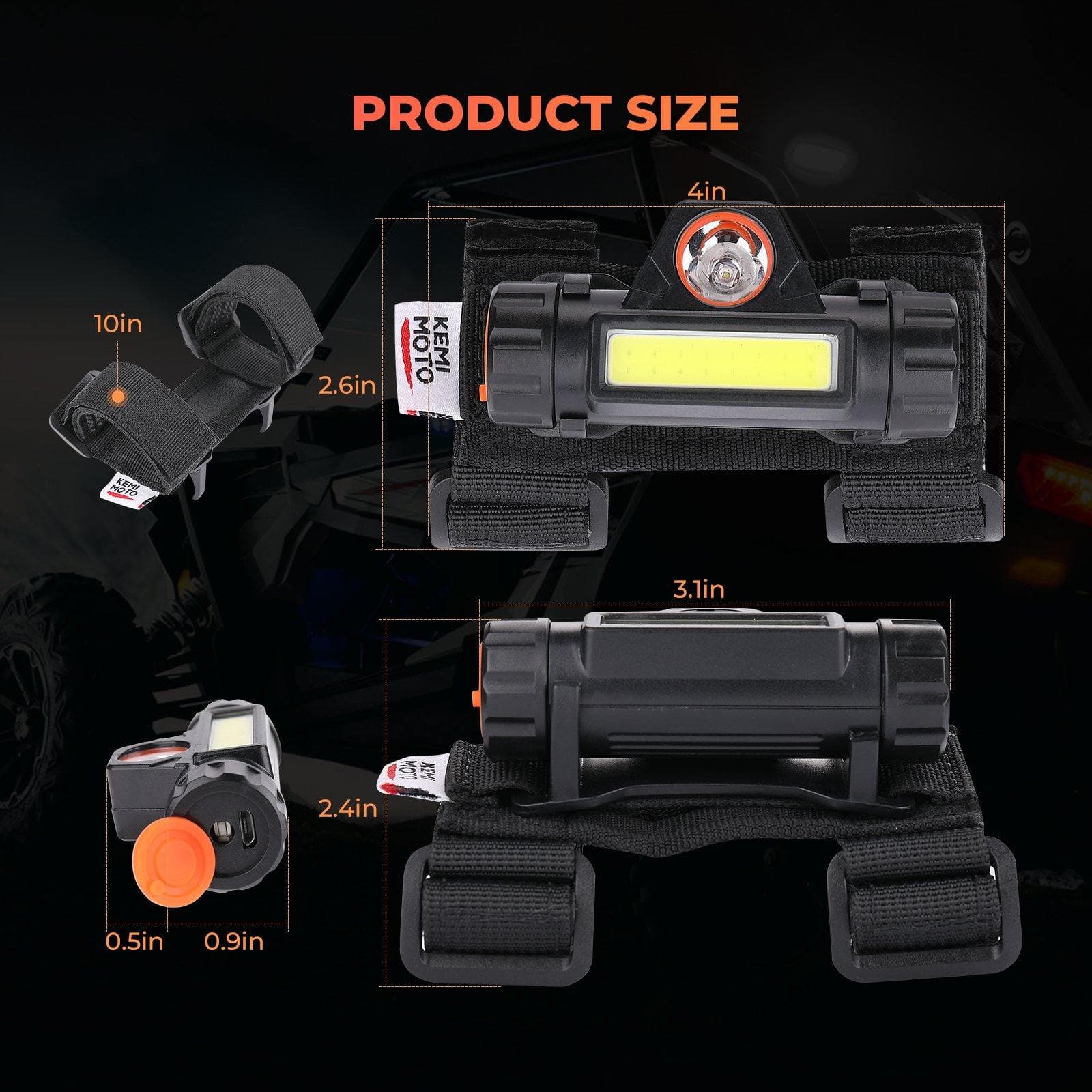 KEMIMOTO Luce LED Interna Roll Bar USB 2 Modalità