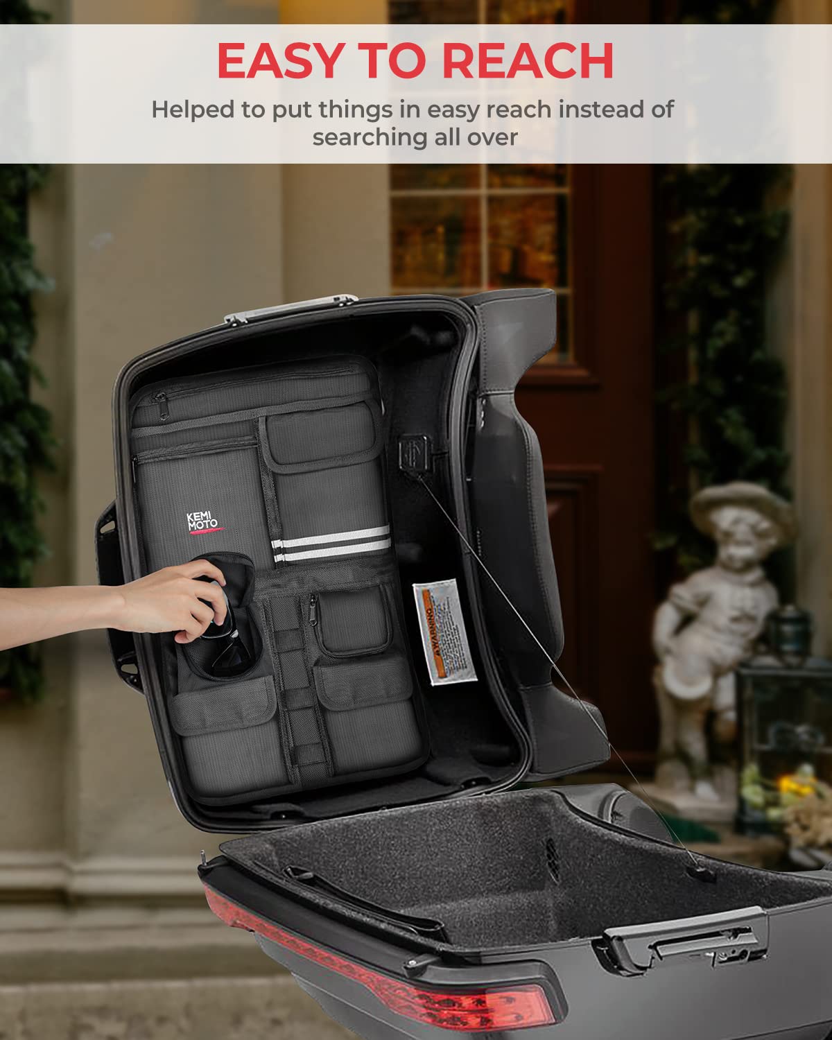 KEMIMOTO Touring organizer coperchio bauletto multi-tasca