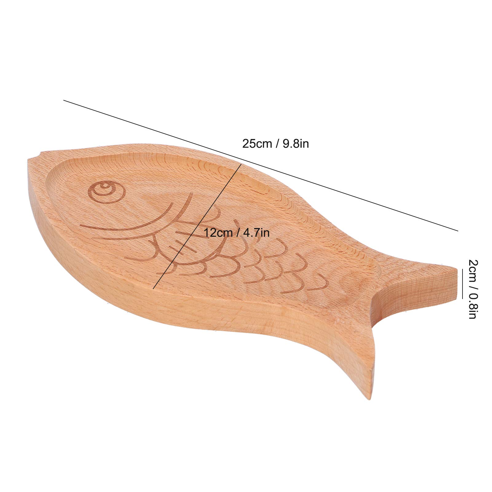 Kuuleyn Piatto Legno Pesce Vassoio Frutta Naturale