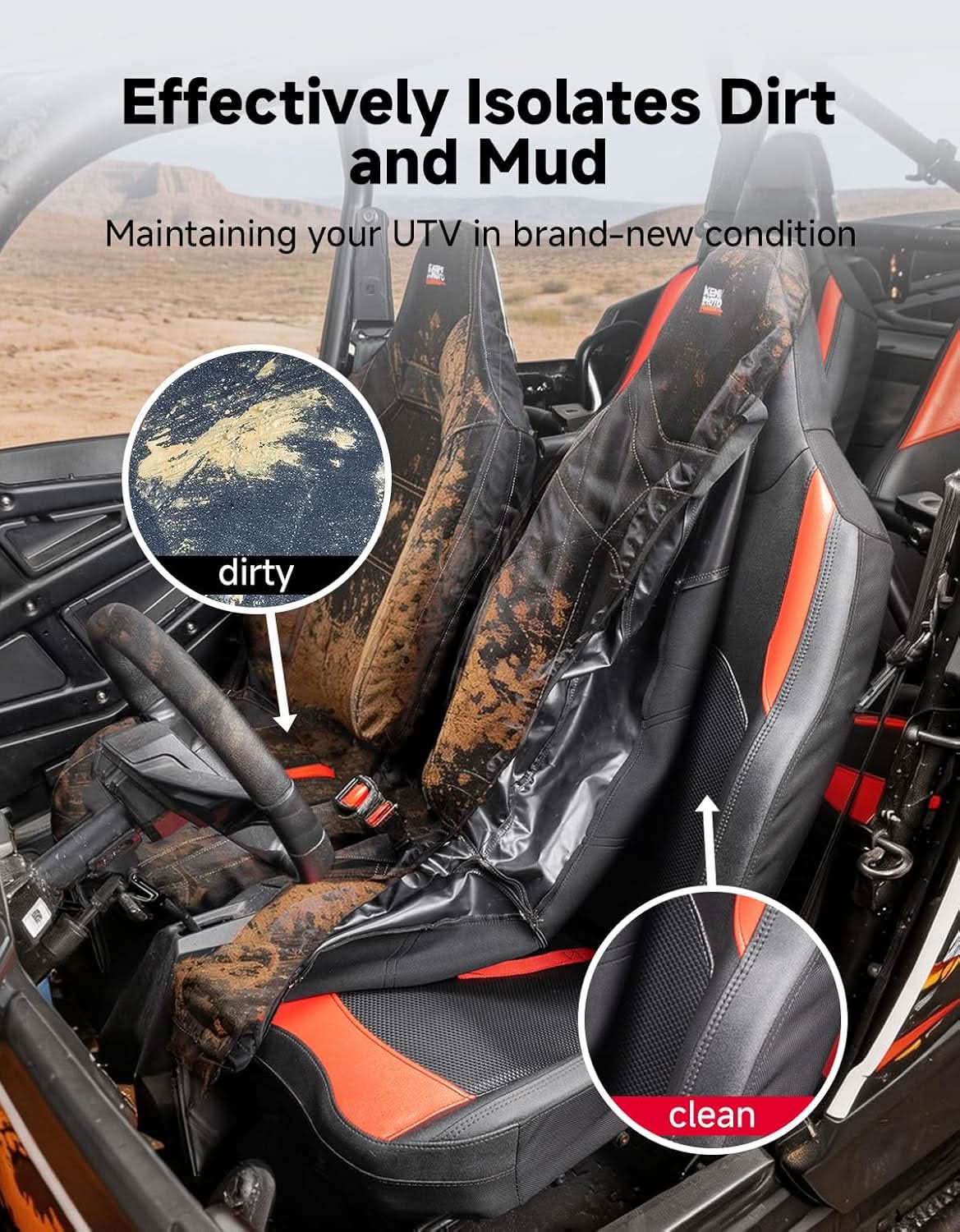 KEMIMOTO RZR XP 1000 coprisedili anteriori 2 pezzi