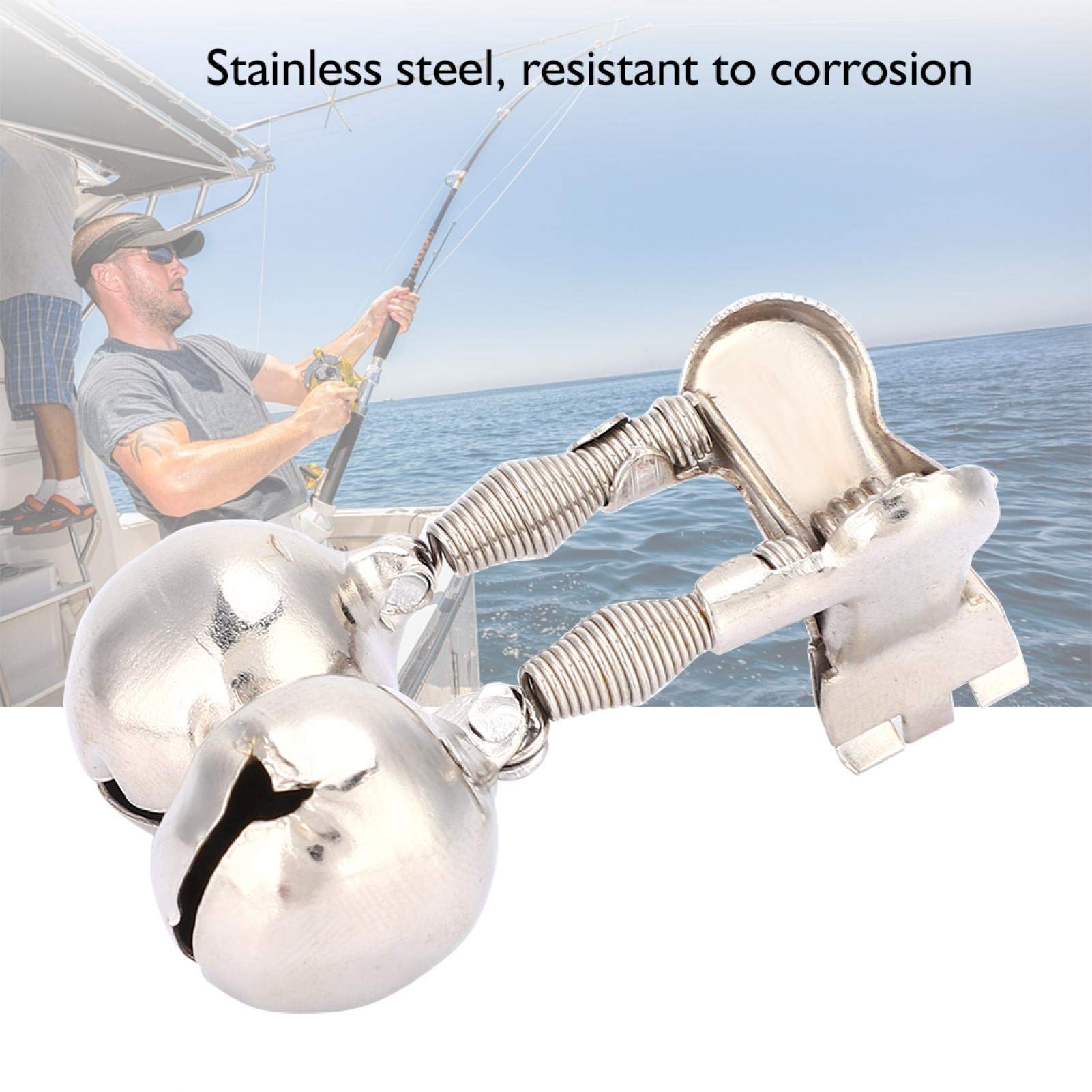 Kuuleyn campanello pesca doppia campana acciaio 50 mm