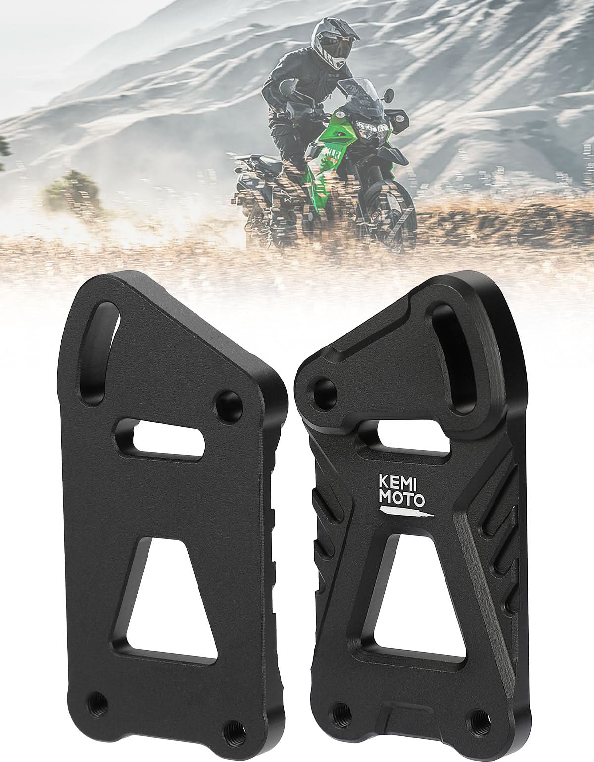 Kemimoto KLR 650 staffe rialzo parabrezza moto regolabili