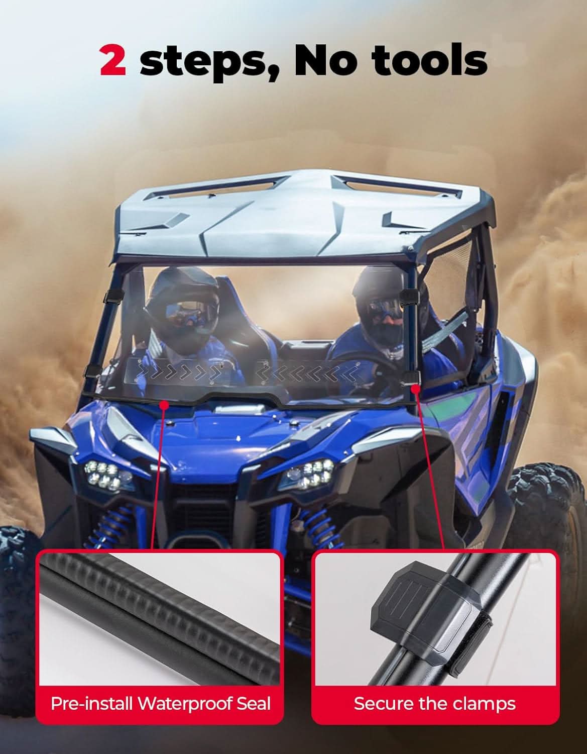 Kemimoto Talon 1000 parabrezza anteriore ventilato scorrevole