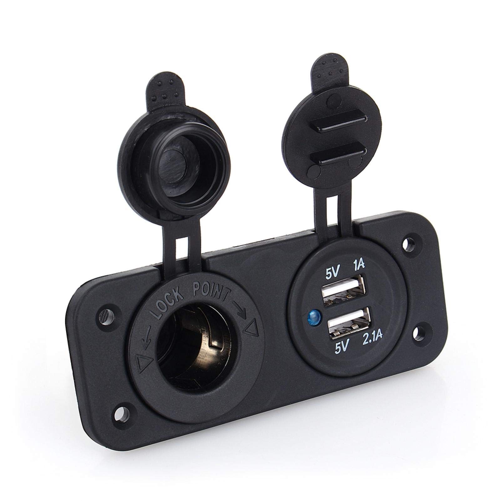 Kuuleyn Sdoppiatore Accendisigari Auto Doppio USB 12V