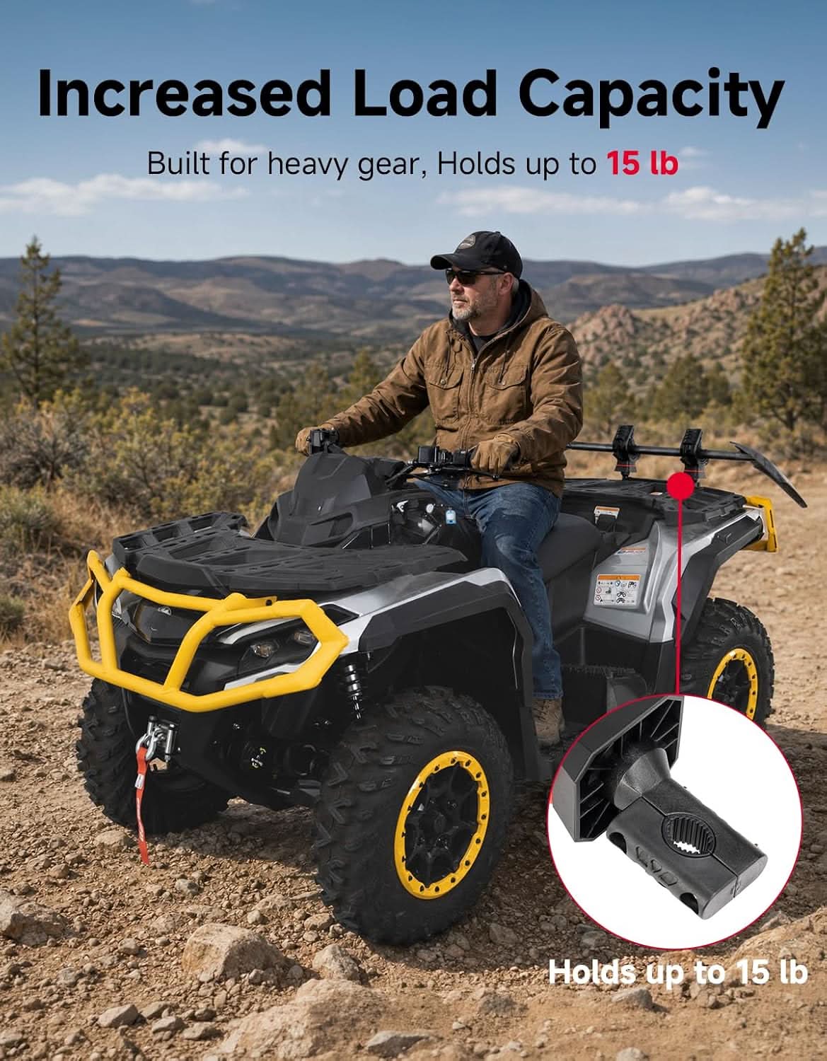 KEMIMOTO Portautensili ATV morsetto tubi 19-32 mm girevole