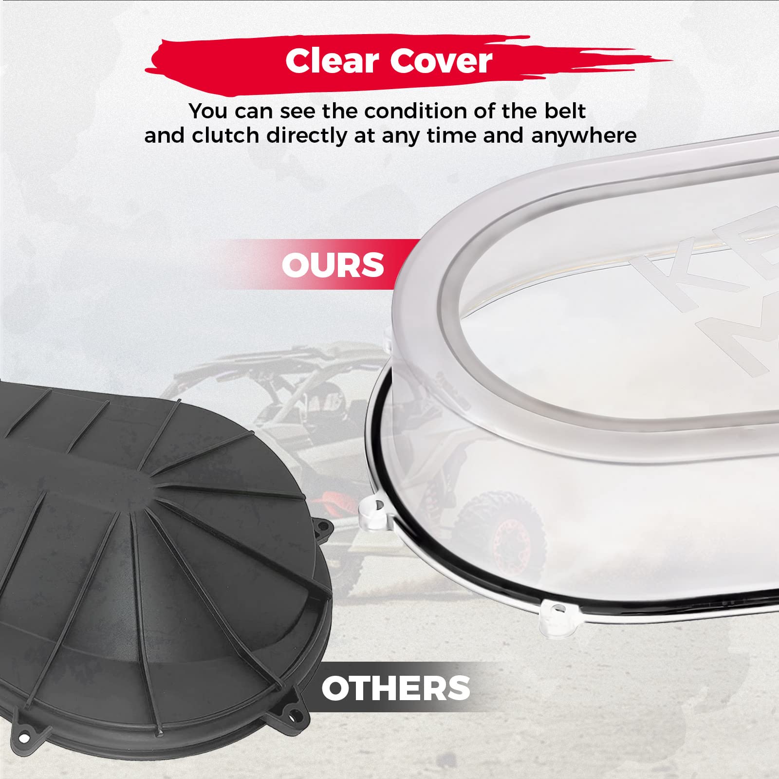 Kemimoto Maverick X3 cover frizione esterna RGB trasparente
