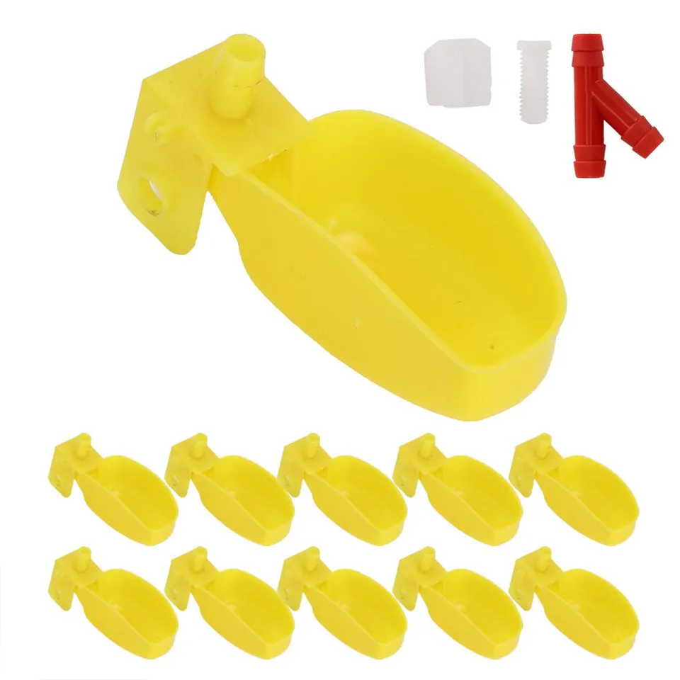 Kuuleyn Abbeveratoio Automatico Polli Giallo Destra 10 Pezzi