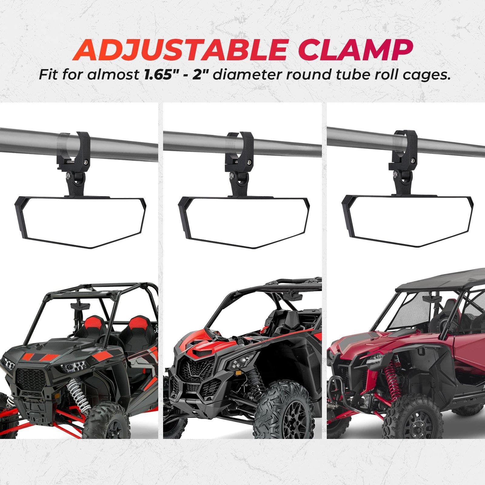 Kemimoto 1.5-2 specchietto retrovisore UTV morsetto 360°