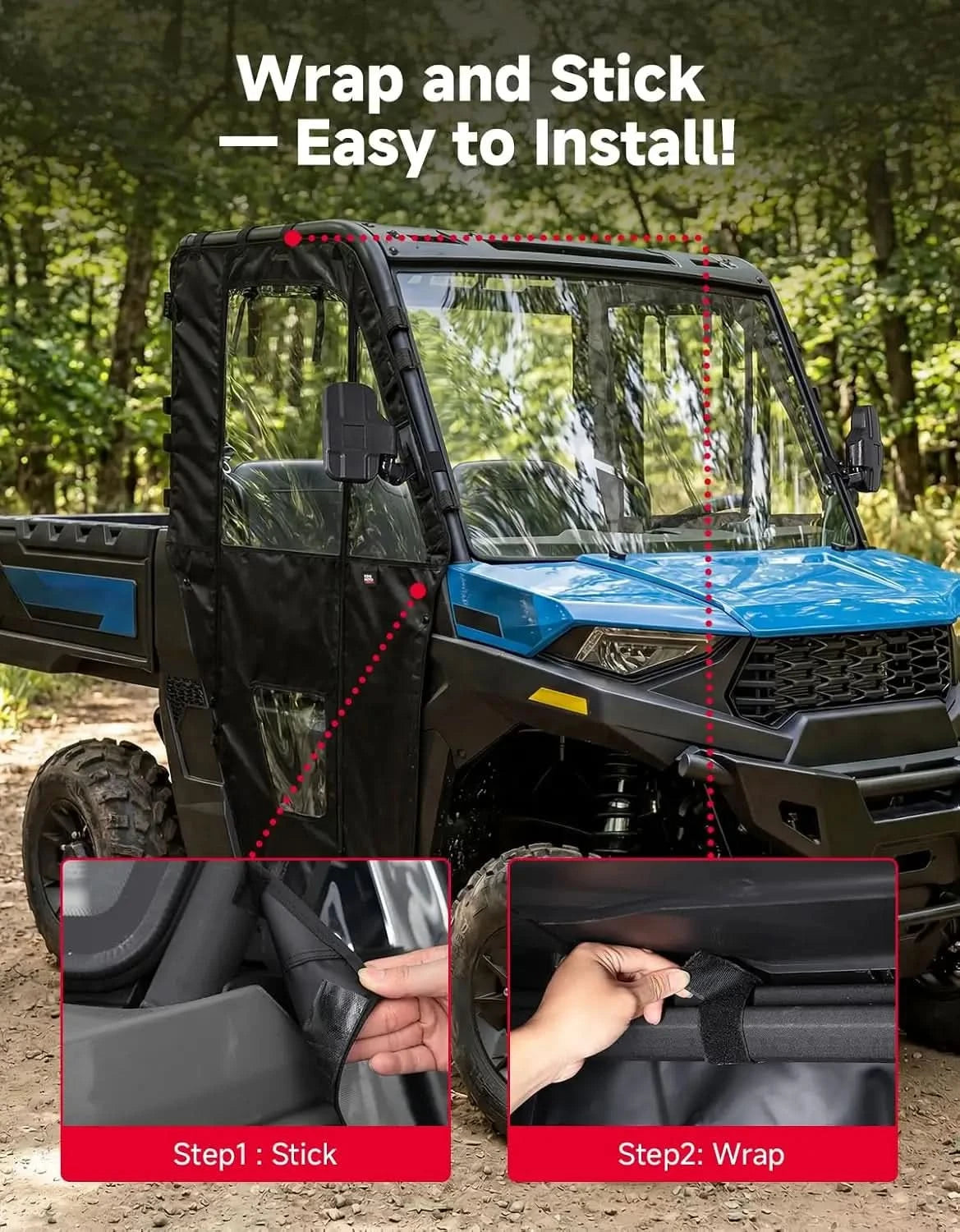 KEMIMOTO Ranger SP 570 porte abitacolo morbido 2 pezzi