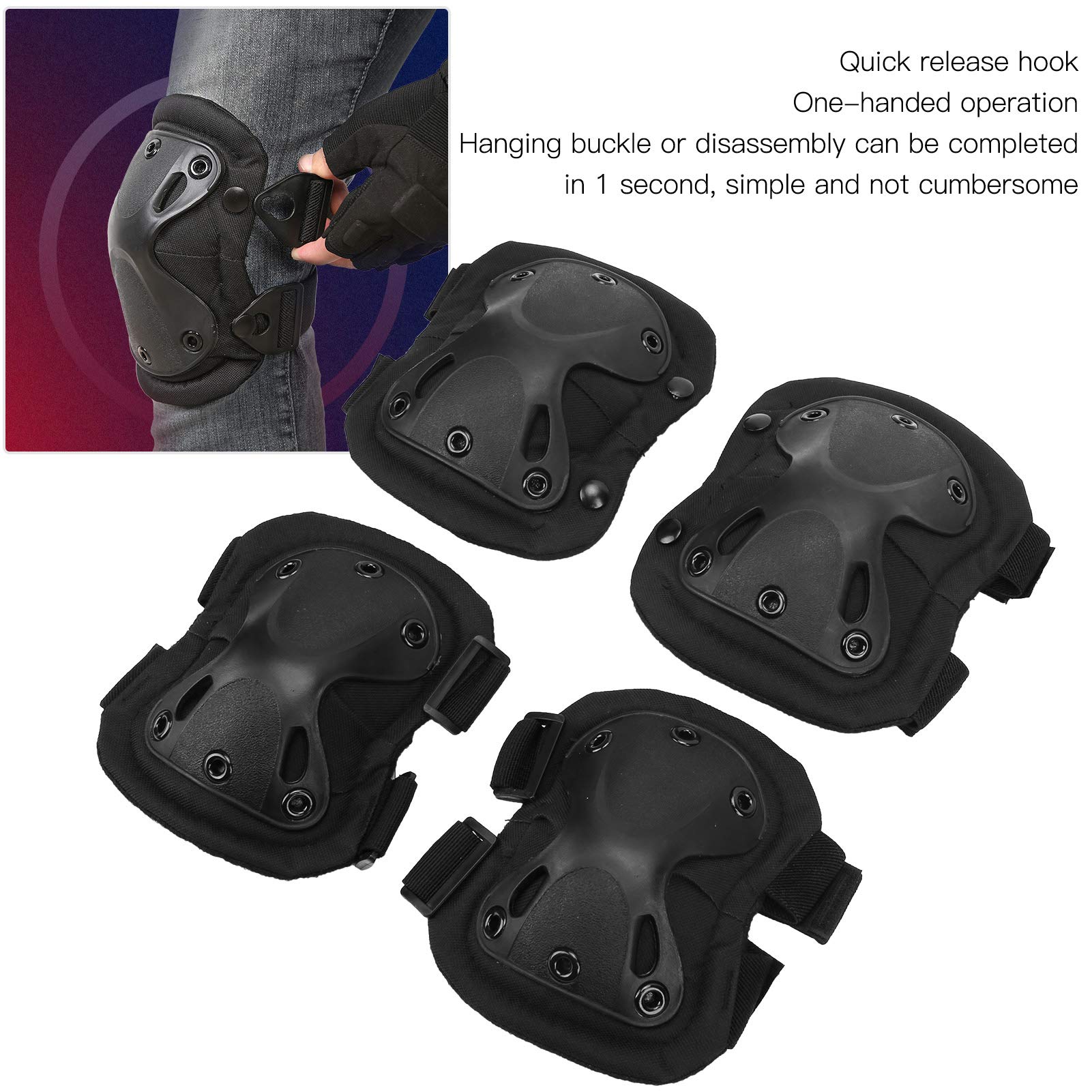 Kuuleyn Set Ginocchiere e Gomitiere Ciclismo Protezione Sport