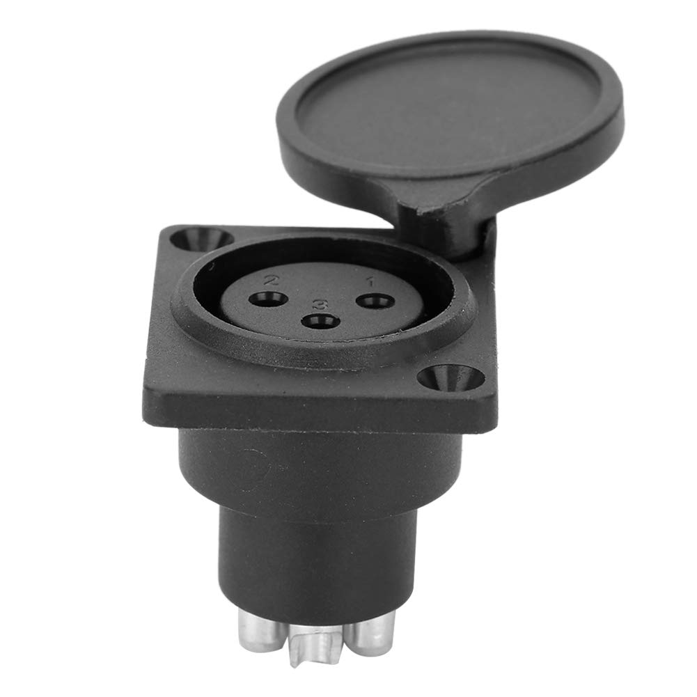 AOWINHIT Presa XLR 3 Pin da Pannello Set 5 Pezzi Nero