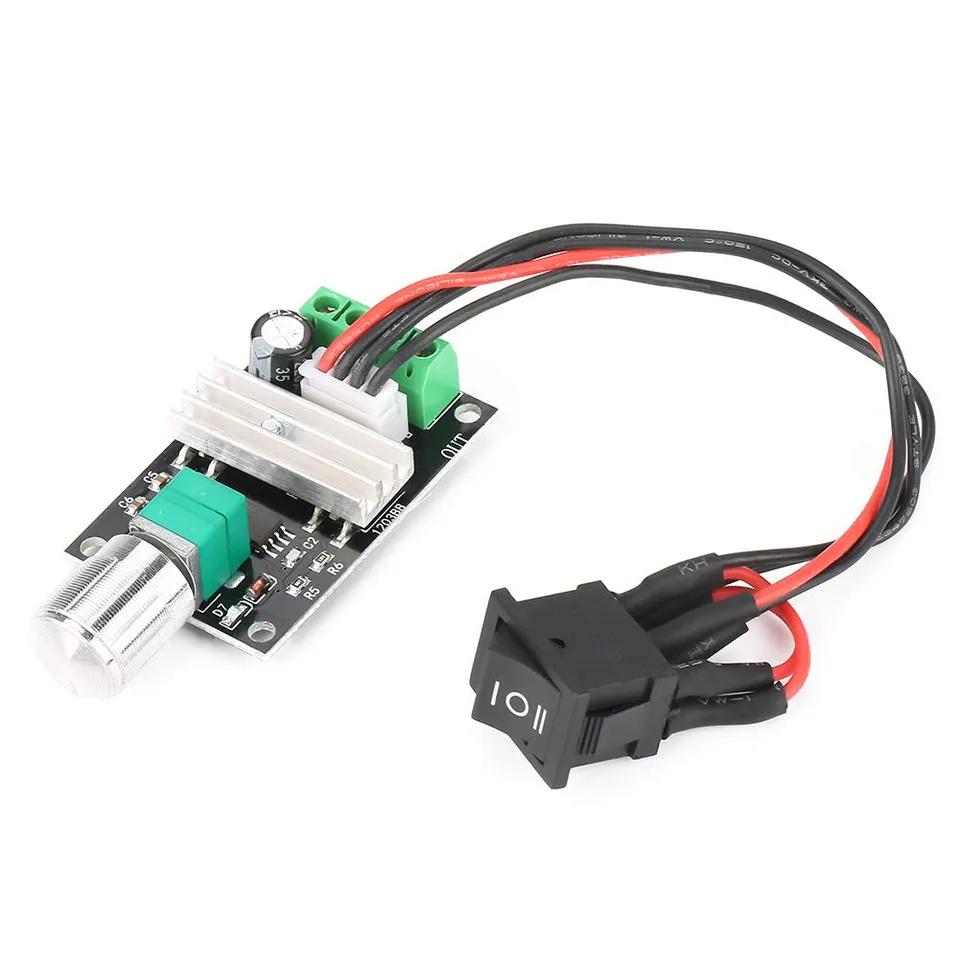 Kuuleyn Regolatore Velocita Motore PWM 6-24V 3A Reversibile
