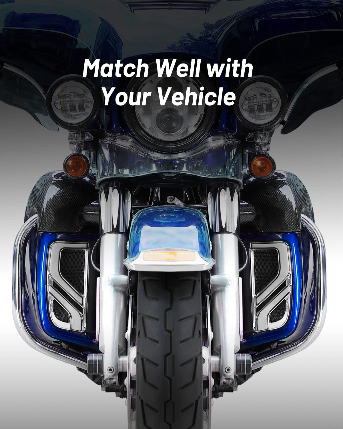 KEMIMOTO Touring Frecce LED Moto Nere Luce Diurna