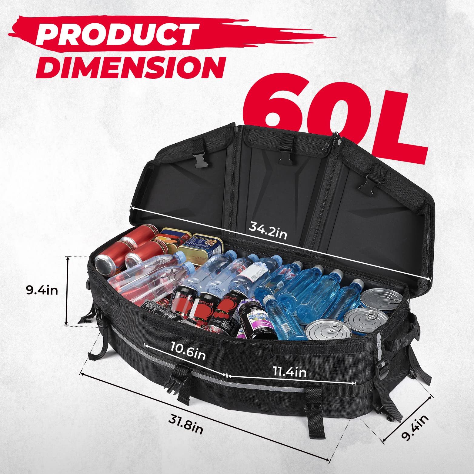 KEMIMOTO Borsa Posteriore Maverick X3 MAX Bauletto 60L