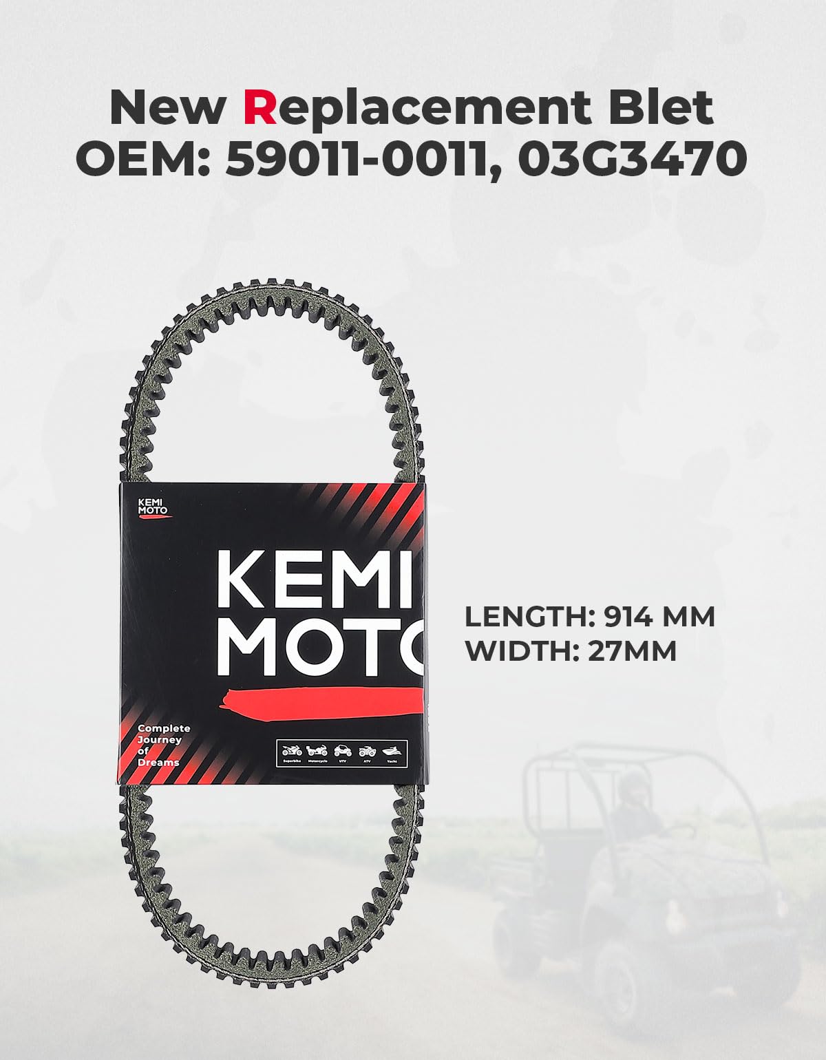 Kemimoto Mule 600 cinghia trasmissione CVT ricambio