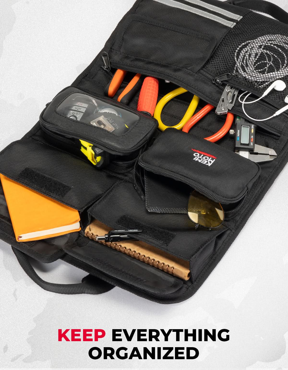 KEMIMOTO 2501 organizer coperchio tour pack multi-tasche