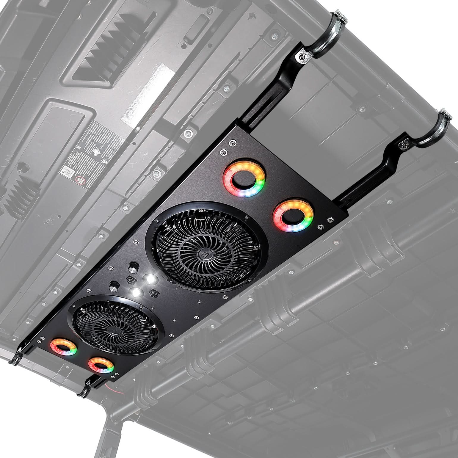 KEMIMOTO Ventola Tetto UTV RGB 12V Doppia 8 Pollici IP66