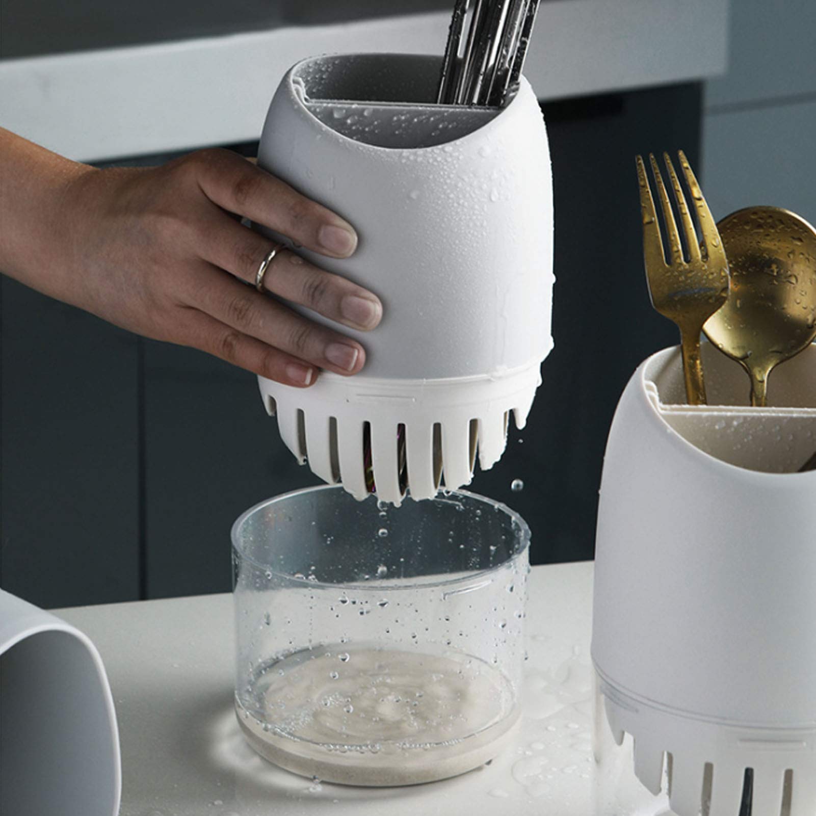 Kuuleyn Portaposate cucina scolapiatti con drenaggio